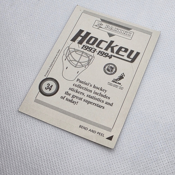 1993-1994 Panini Hockey NHL New Jersey Devils Logo #34 Sticker - Picture 4 of 4